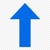 Upwards Arrow On Transparent Background